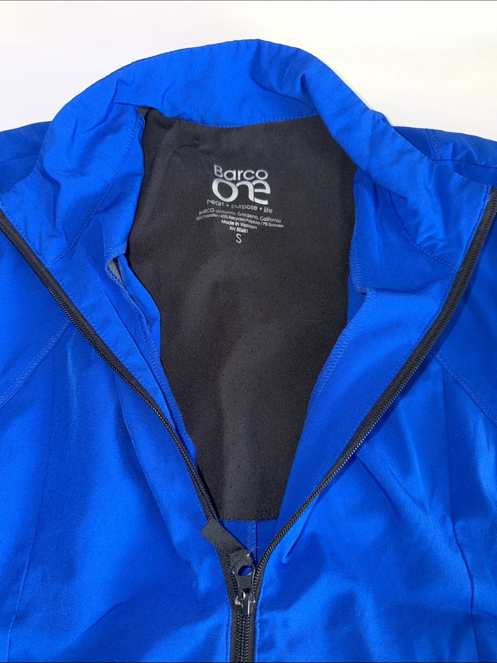 Barco Uniforms Royal Blue Zip Front Jacket - Picture 2 of 3